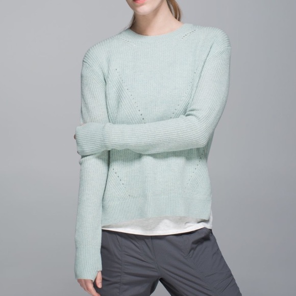 lululemon athletica Sweaters - Lululemon Seva Sweater Heathered Minty Grey